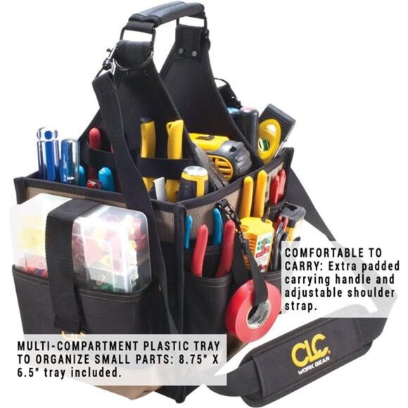 Electrical and Maintenance Tool Carrier, 22 Pocket , Black , 11" x 10" x 19"h - Picture 4 of 4